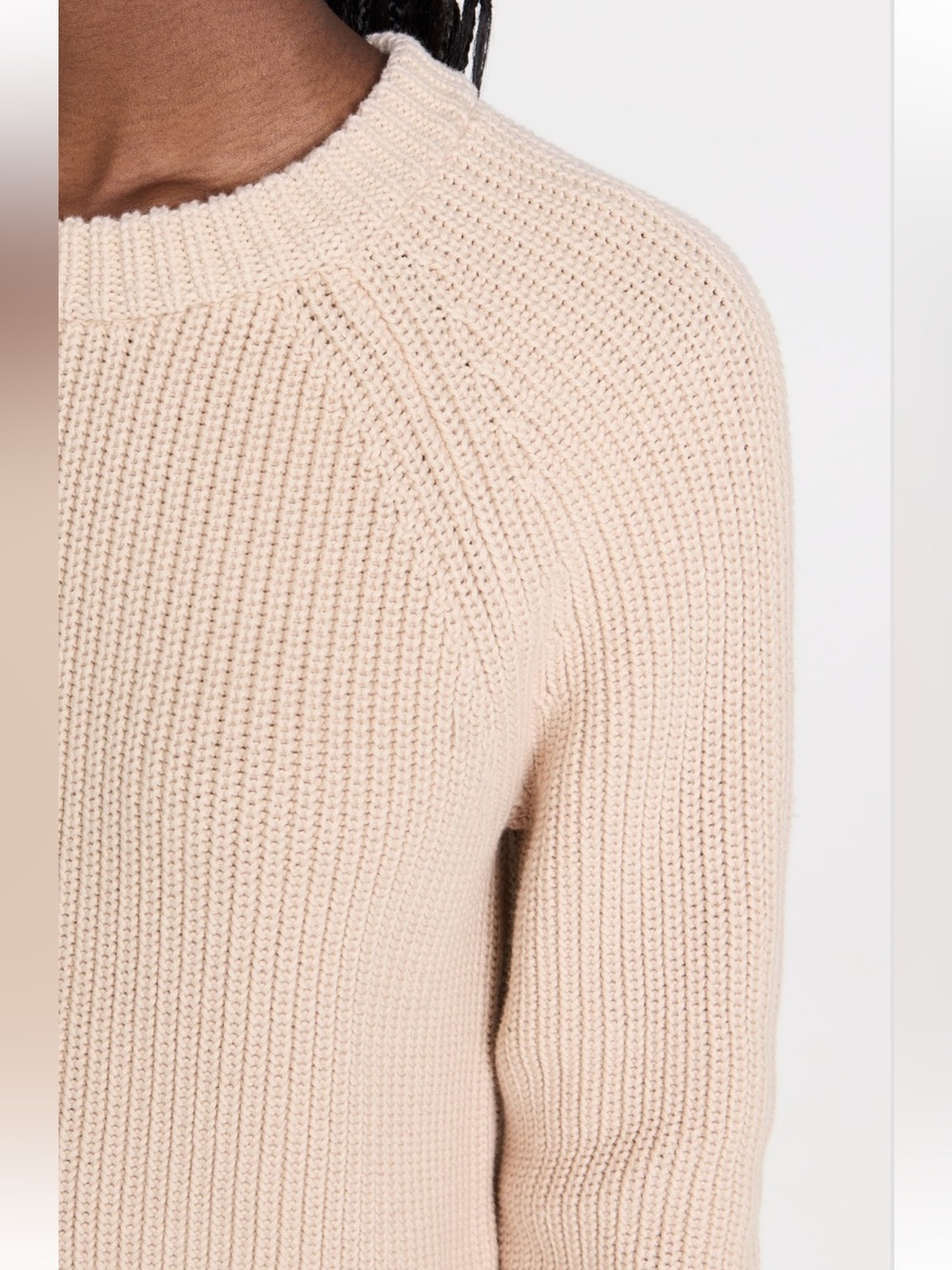 Jenni Kayne Cream Cotton Fisherman Sweater - Picture 6 of 11